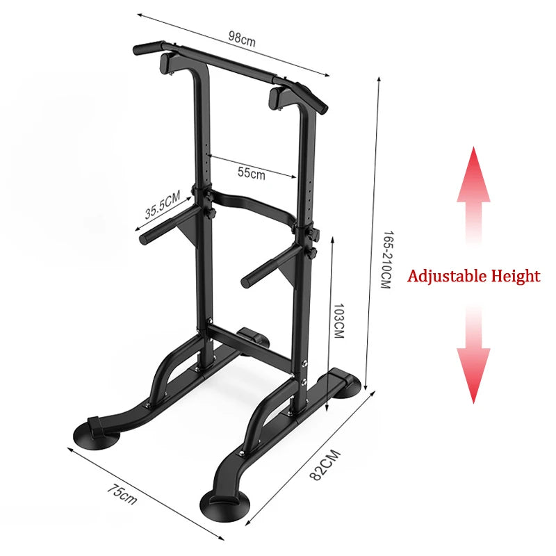 Adjustable Power Tower β Ultimate Pull-Up & Dip Station for Home Gym Strength Training